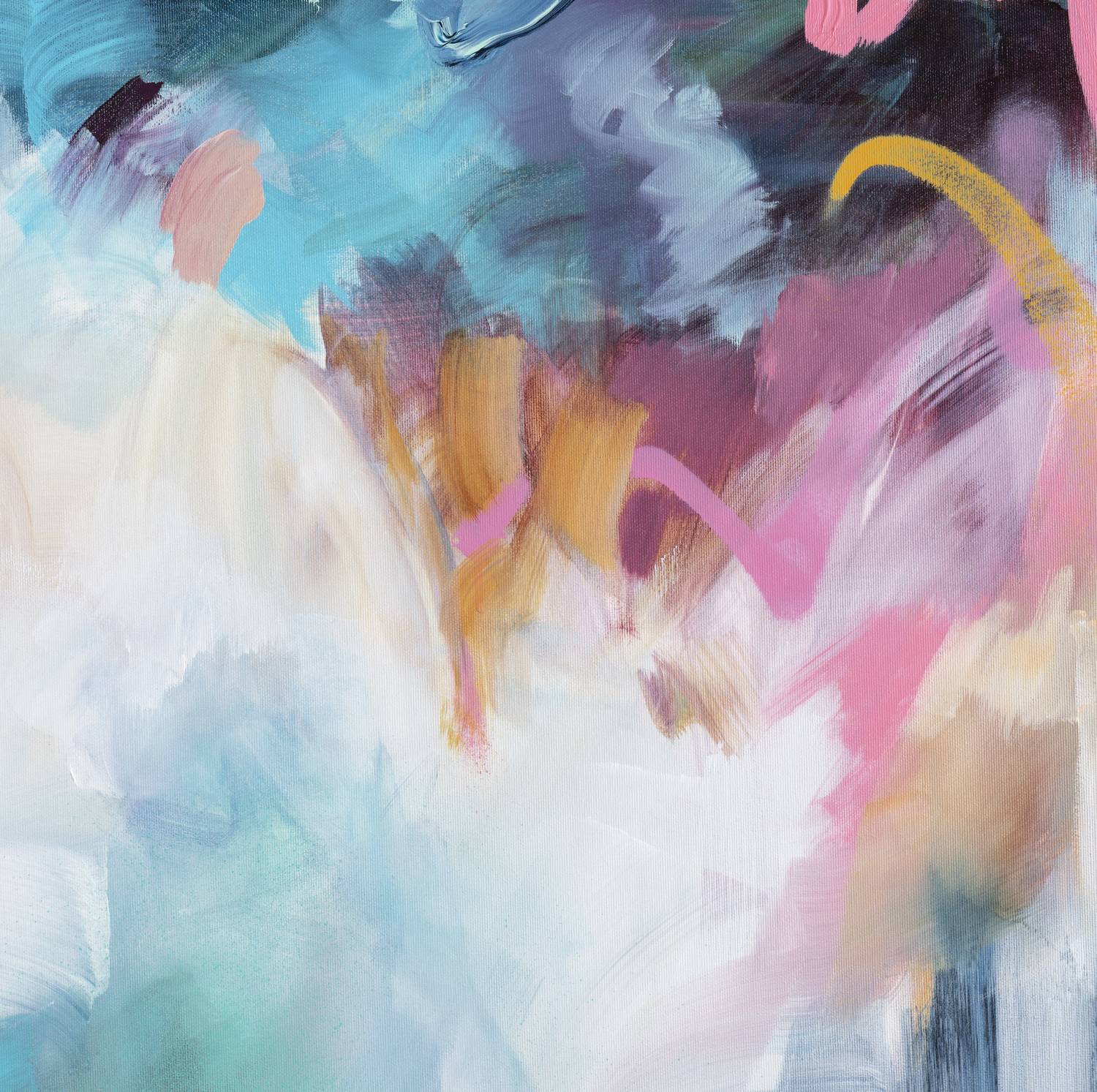 Journey Through Colour 2 abstract framed canvas print, detail of colour and texture.