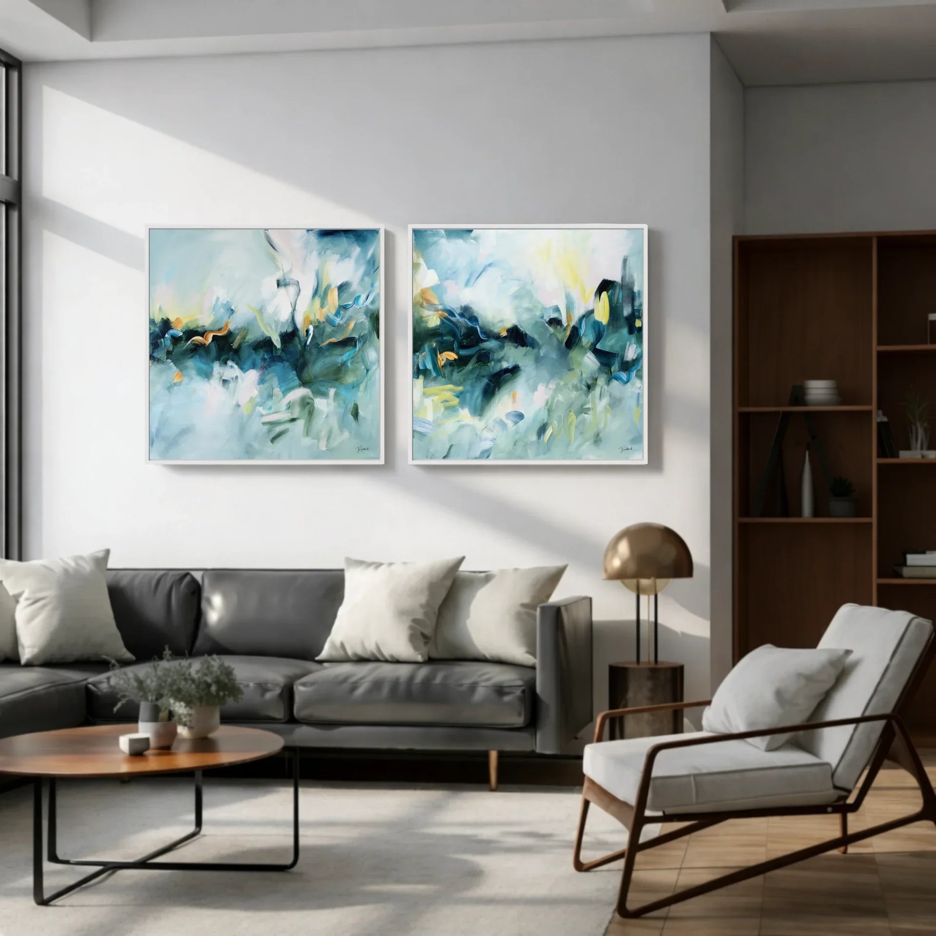 Movement in Blue (Pair)