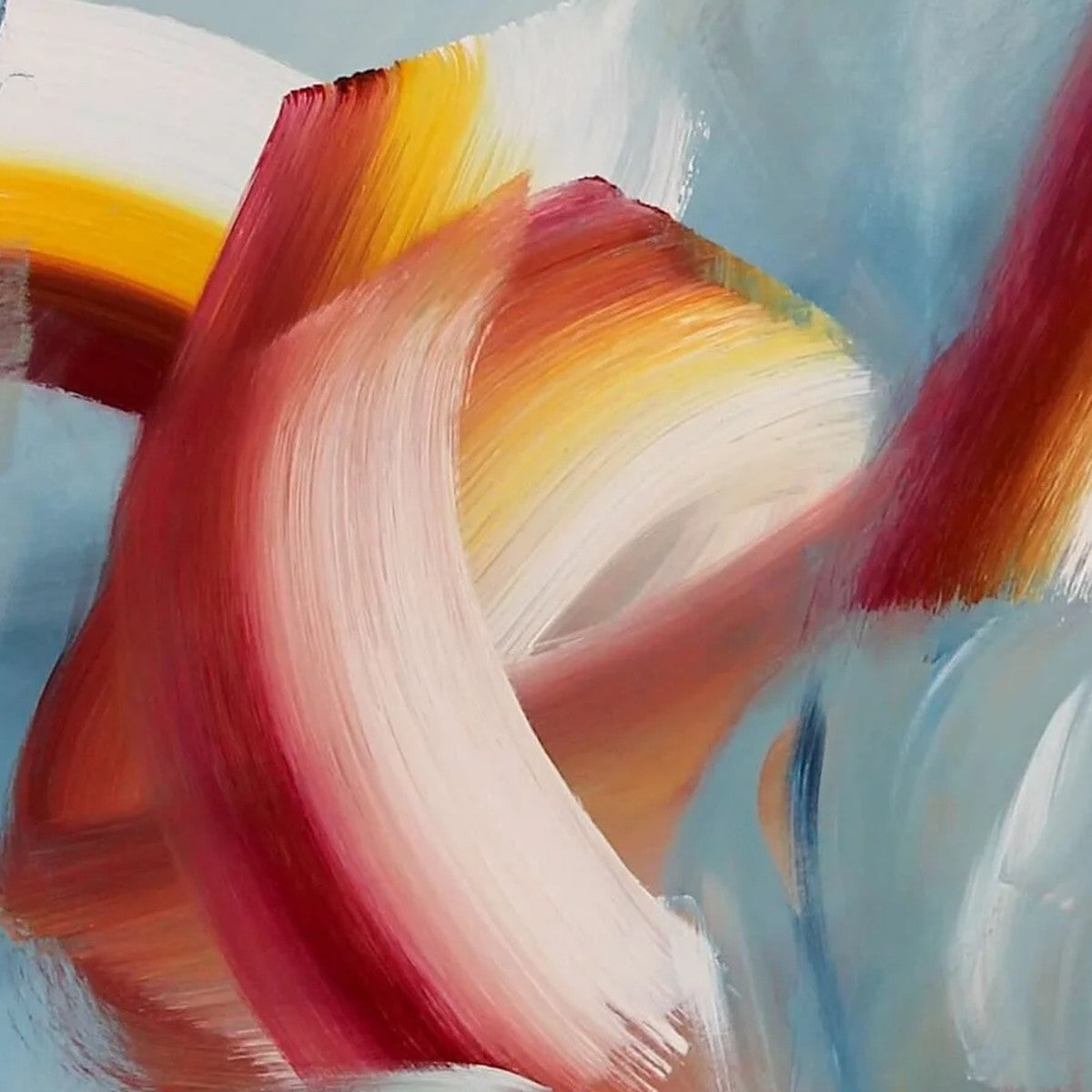 A Rainbow in Someone's Cloud, close detail of the brushwork