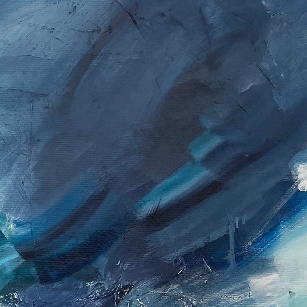 After the Storm, original abstract painting by Joanna Gilbert, close detail of the colour and texture