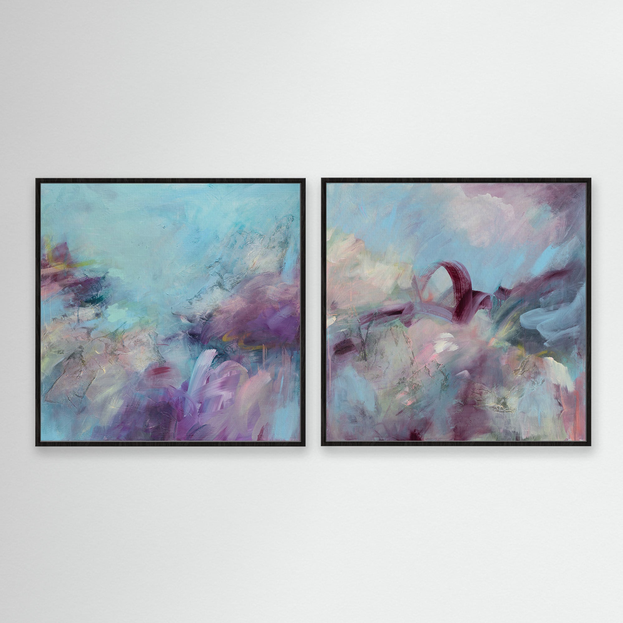 Blue Skies and blossom (Pair)