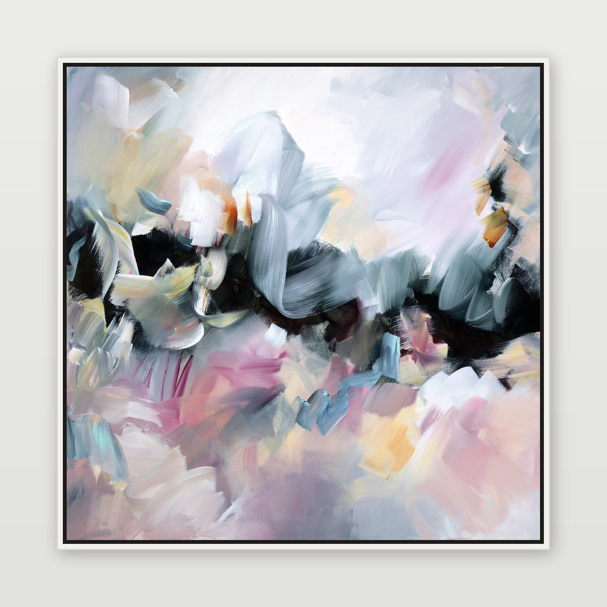 Celestial Rose 1 by Joanna Gilbert, shown in a white float frame