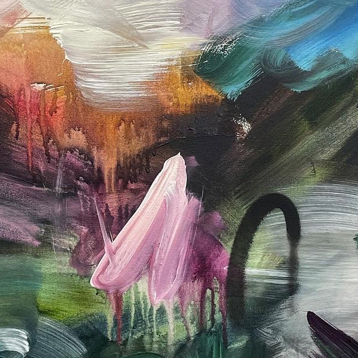 Changing Season, close detail of the brushwork