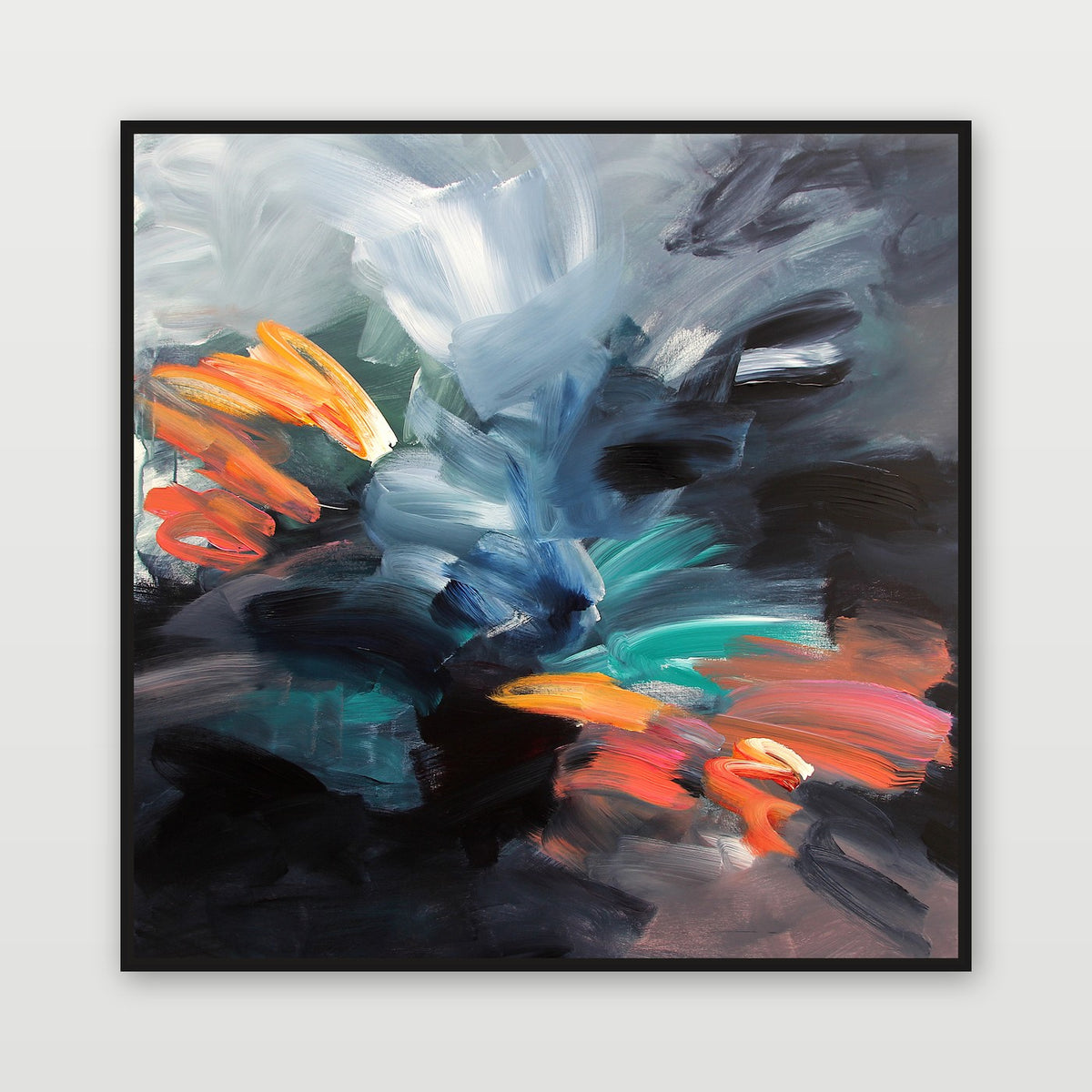Energy of the Sky by Joanna Gilbert, shown in a black float frame
