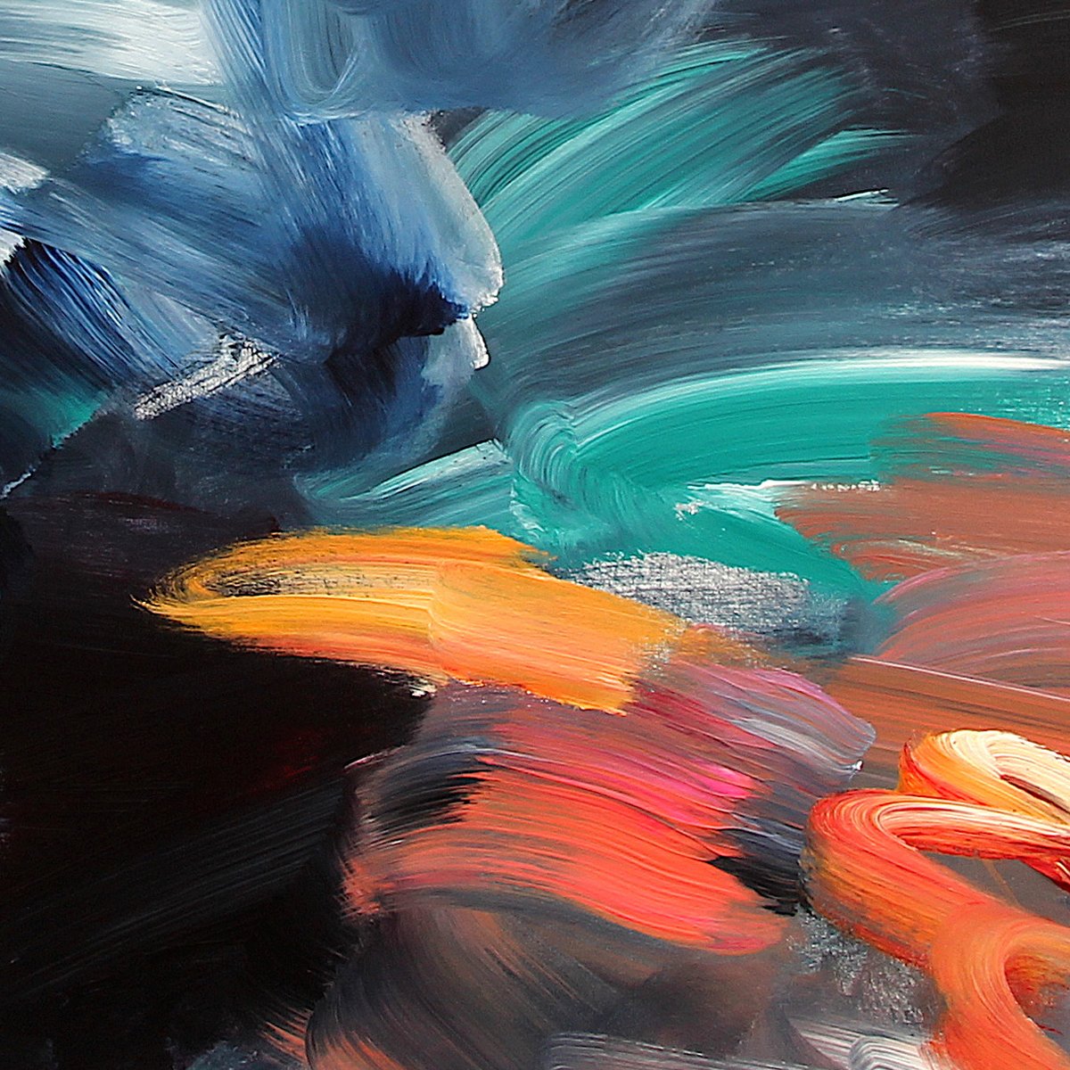 Energy of the Sky, close detail of the brushwork