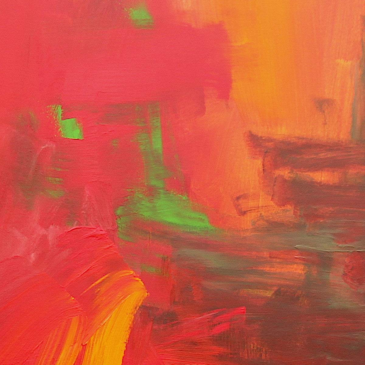 Living with Intensity, close detail of the mark making