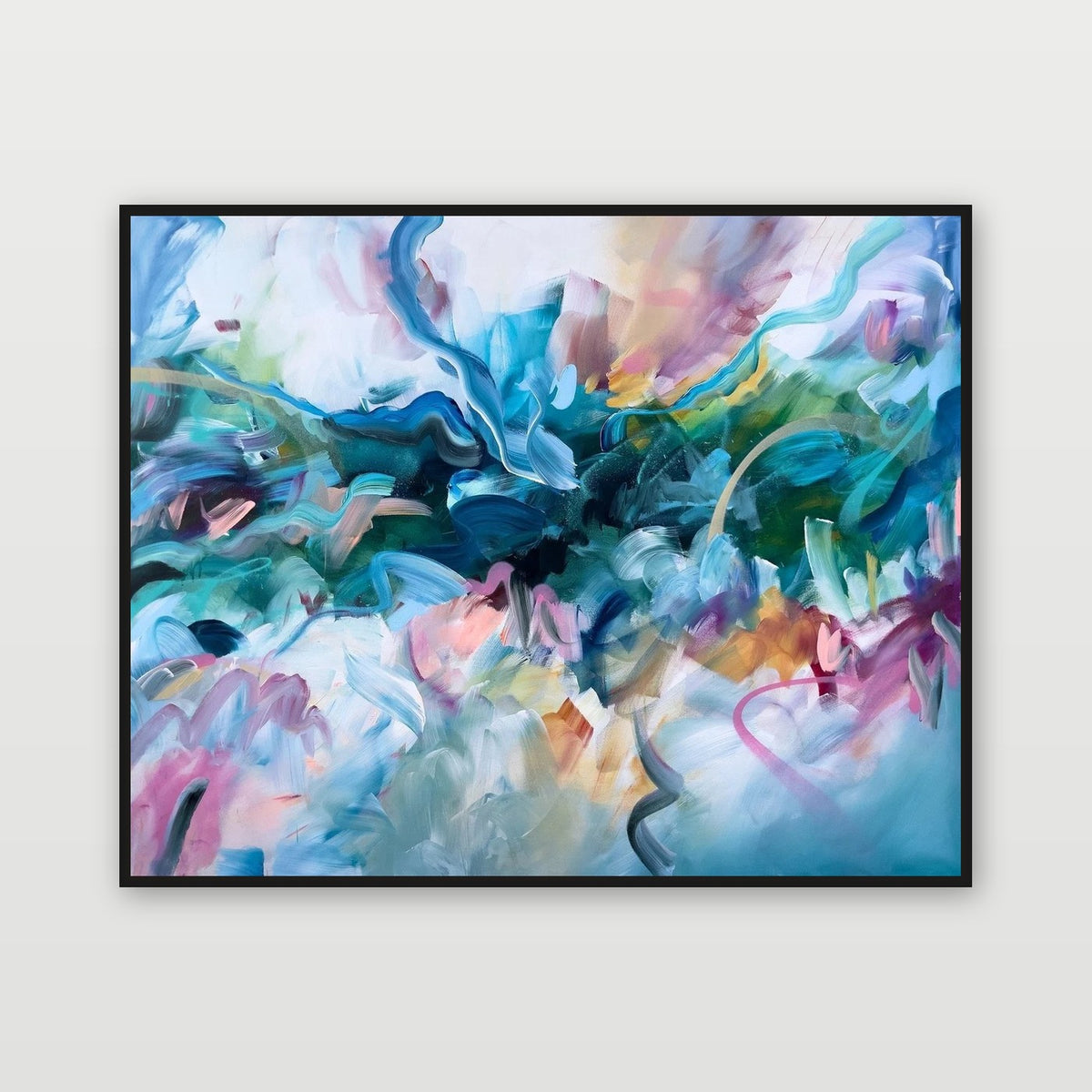 Never Ending by Joanna Gilbert, shown in a black float frame
