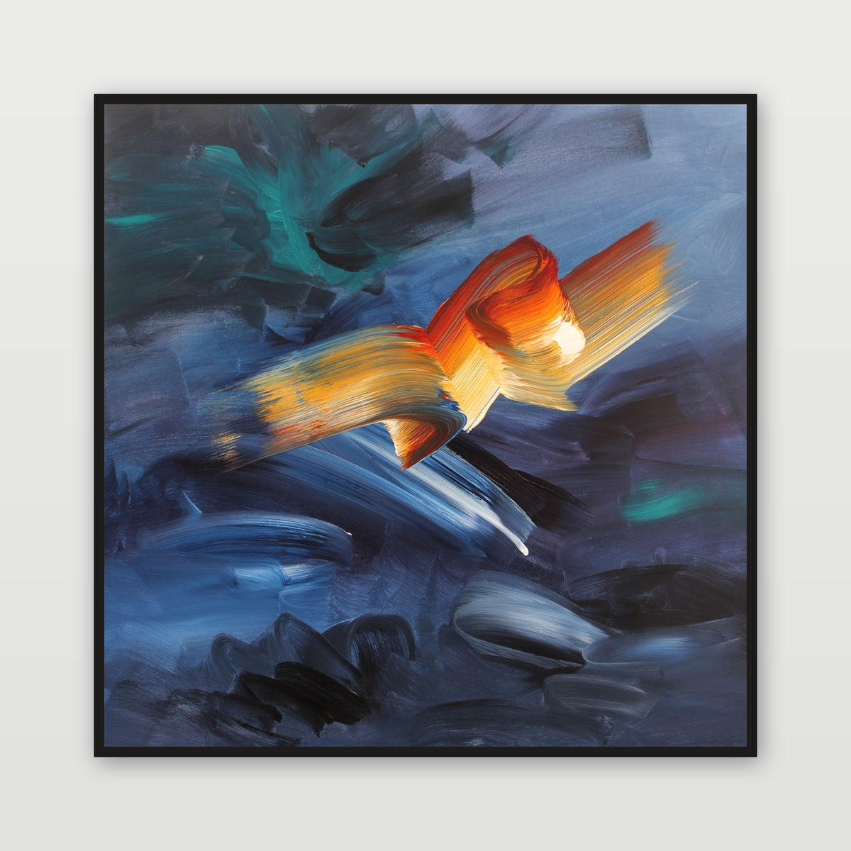 Spark by Joanna Gilbert, shown in a black float frame