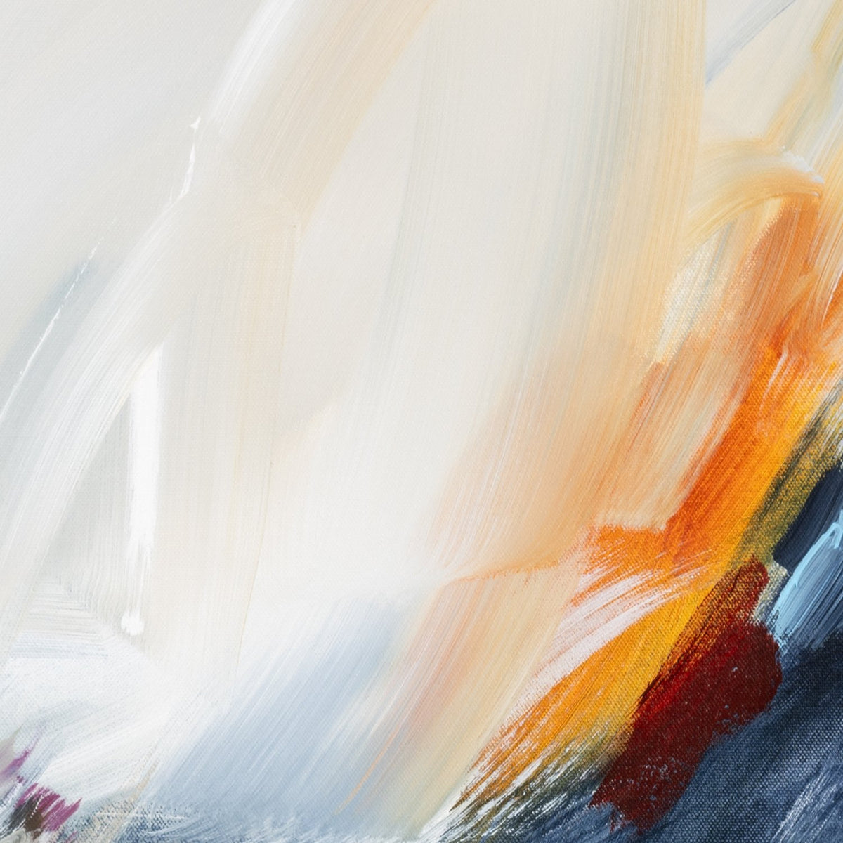 The Turning Point 1 abstract canvas print, close-up of the brushwork.