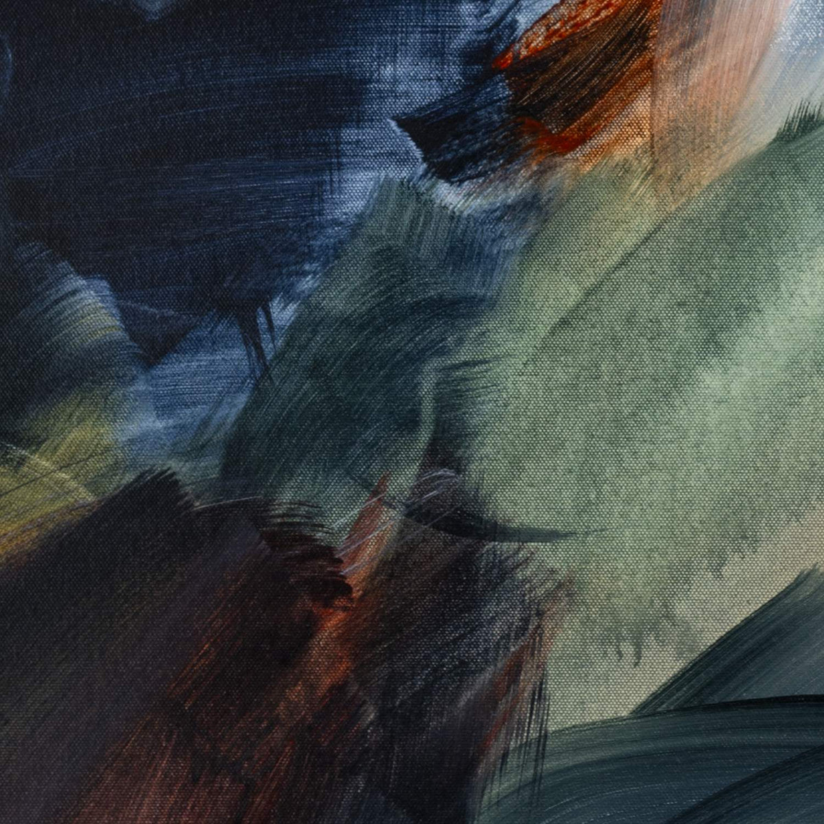 The Turning Point 1 abstract canvas print, detail of colour and texture.
