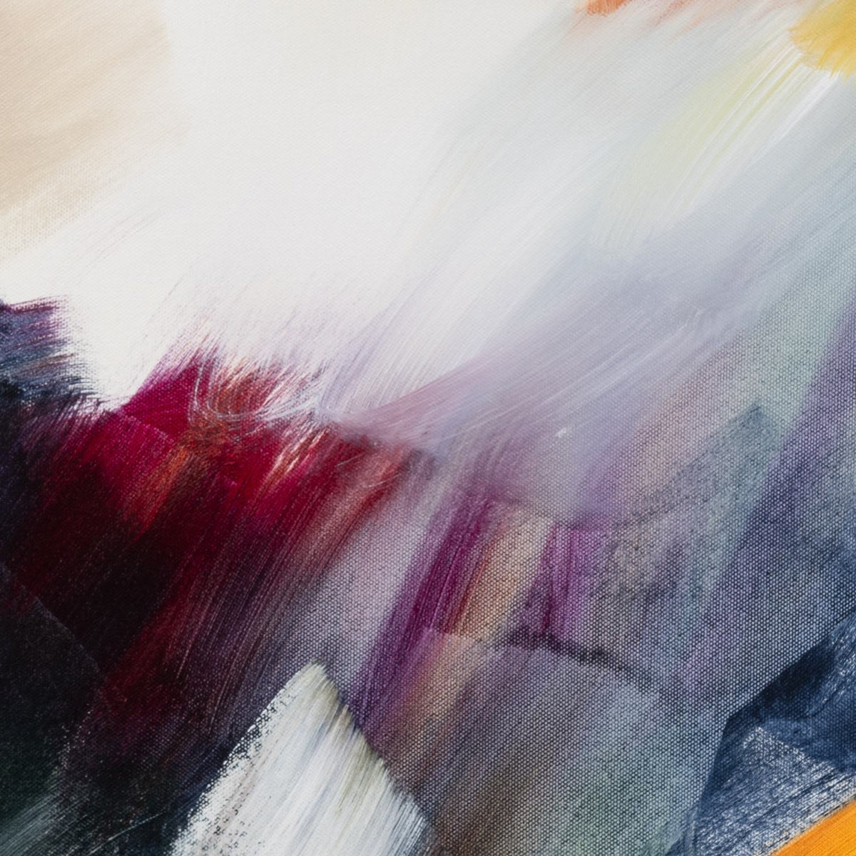 The Turning Point diptych, close-up of the brushwork on the second canvas print.