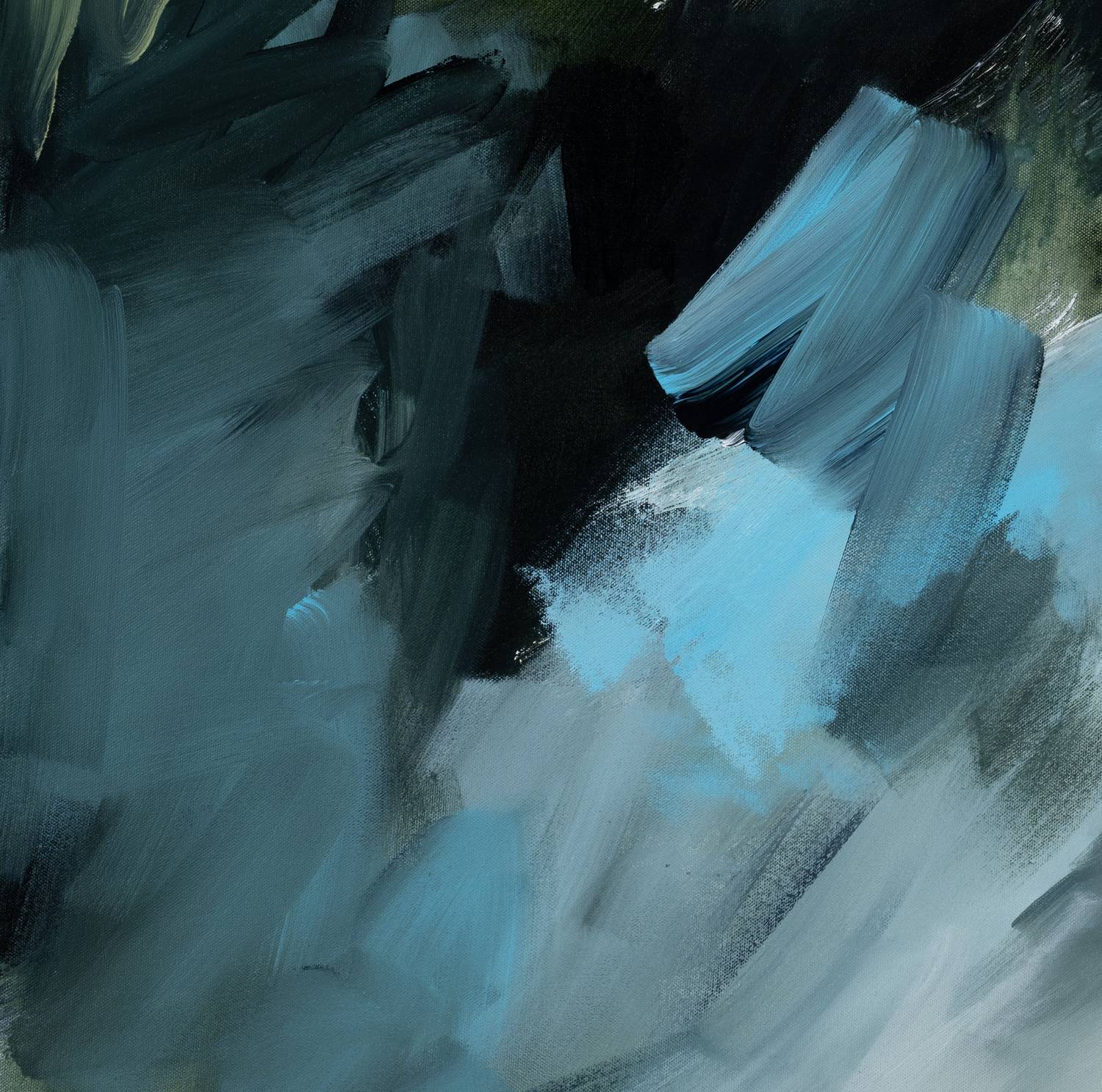 Dynamic Horizons 2 abstract framed canvas print, detail of colour and texture.