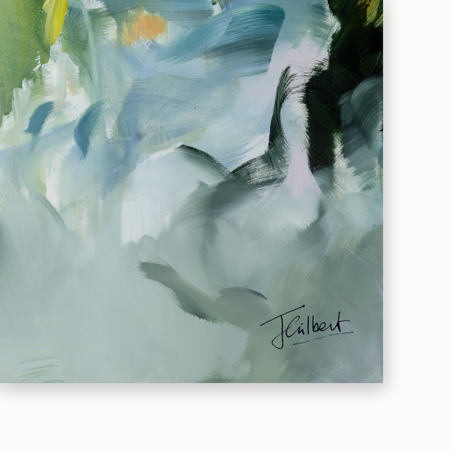 Artist signature on Heavenly Sounds 1 framed canvas print by Joanna Gilbert.