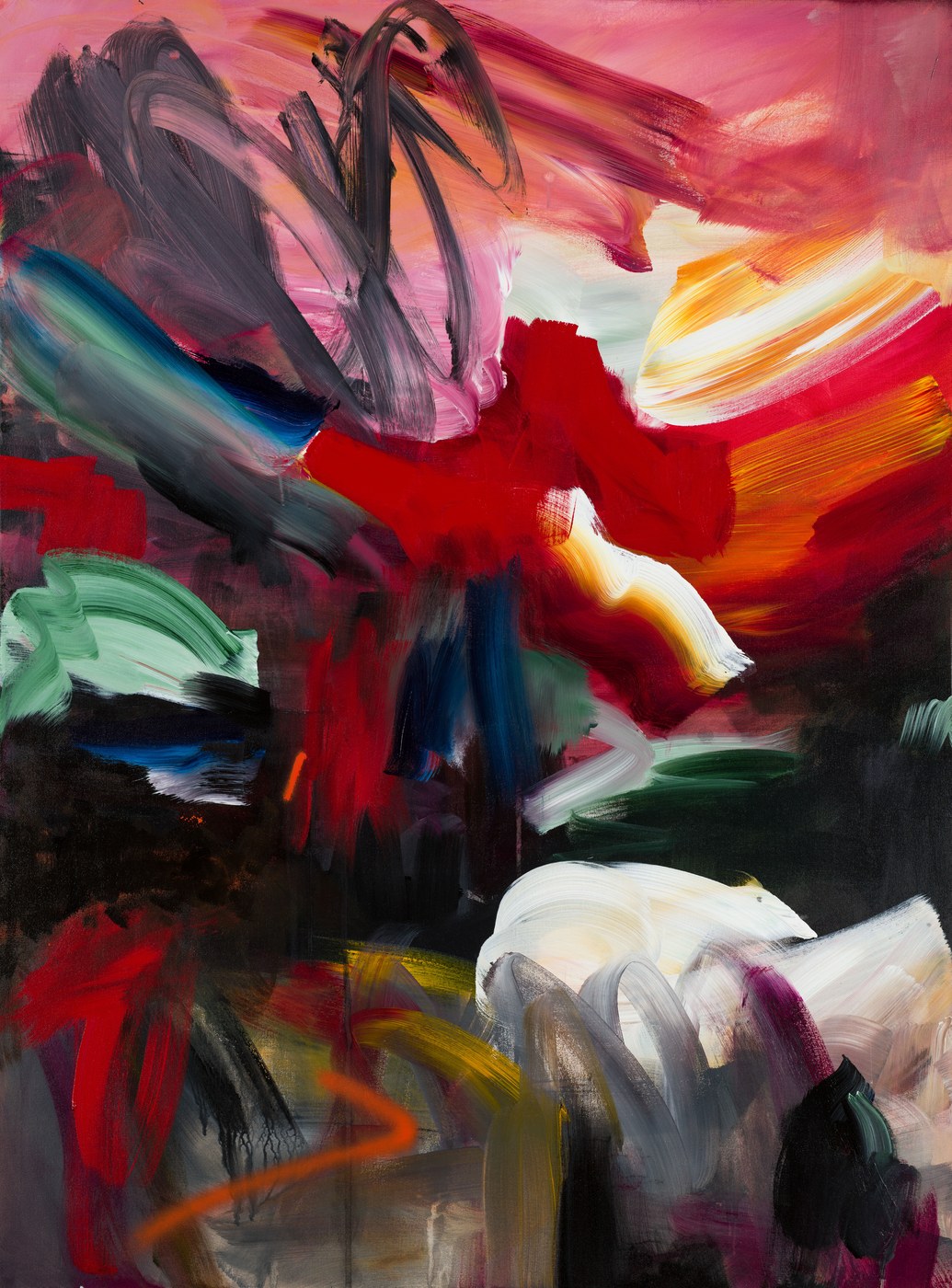Aphrodite 1, original abstract painting by Joanna Gilbert, full canvas