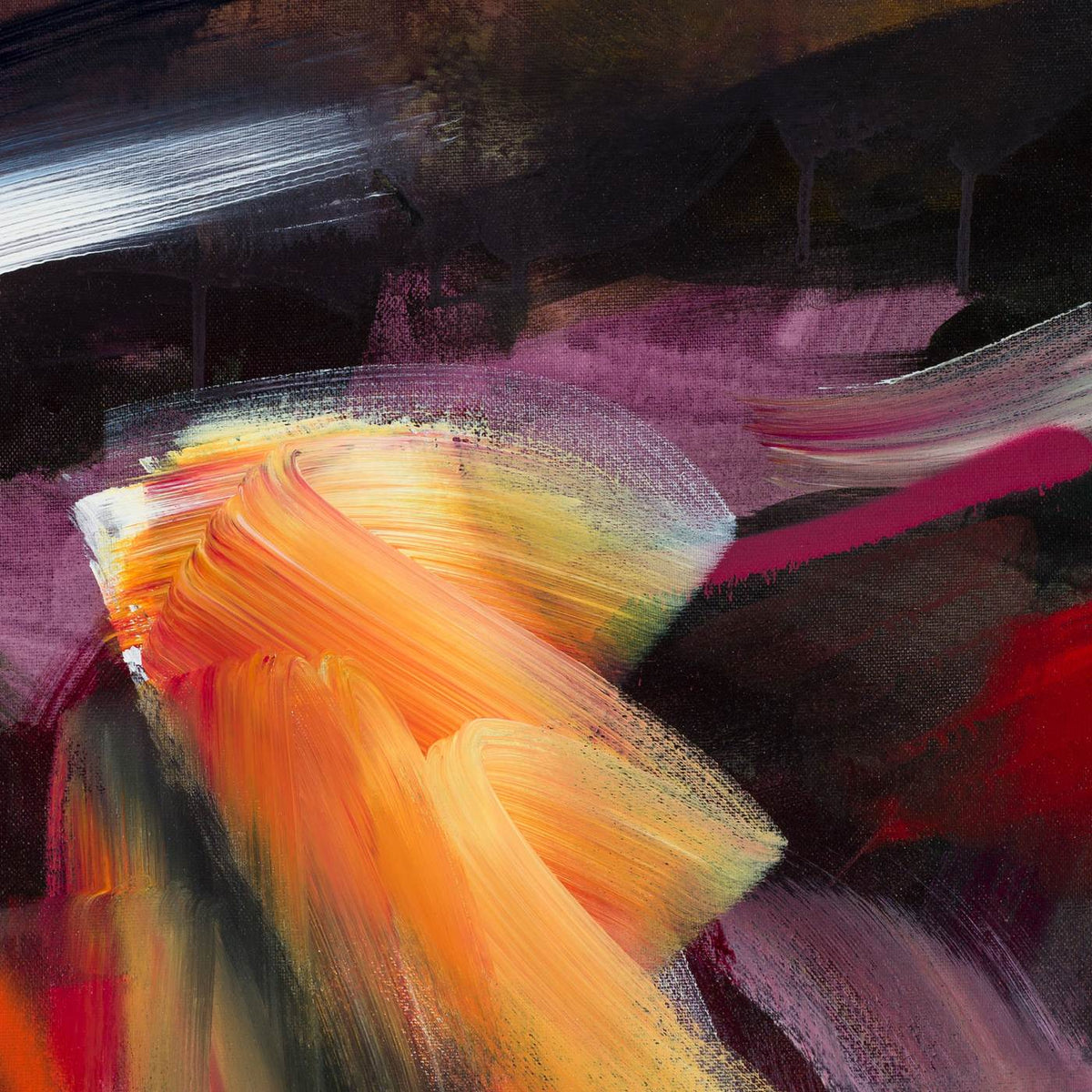 Aphrodite 2, original abstract painting by Joanna Gilbert, close detail of the paint surface