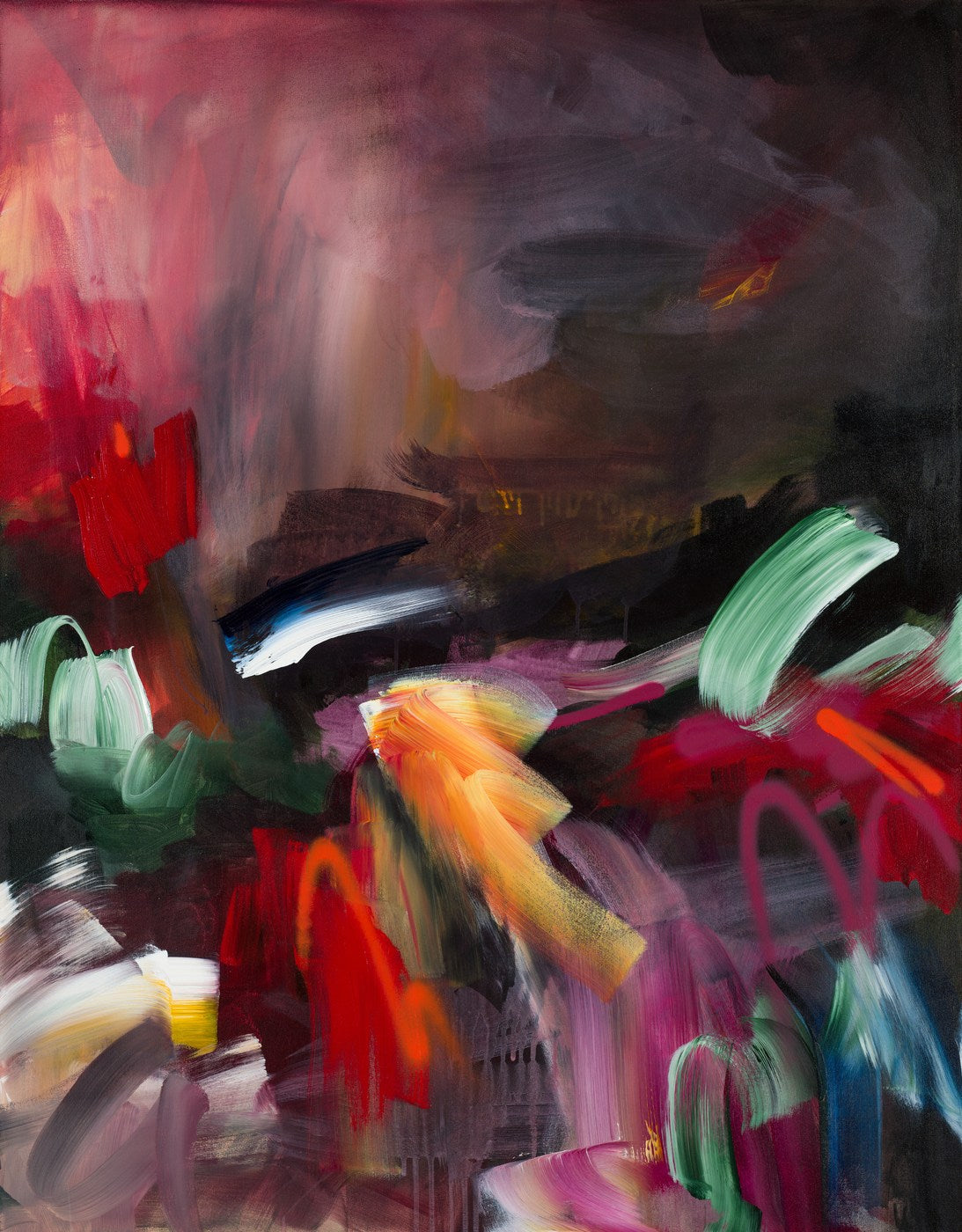Aphrodite 2, original abstract painting by Joanna Gilbert, full canvas