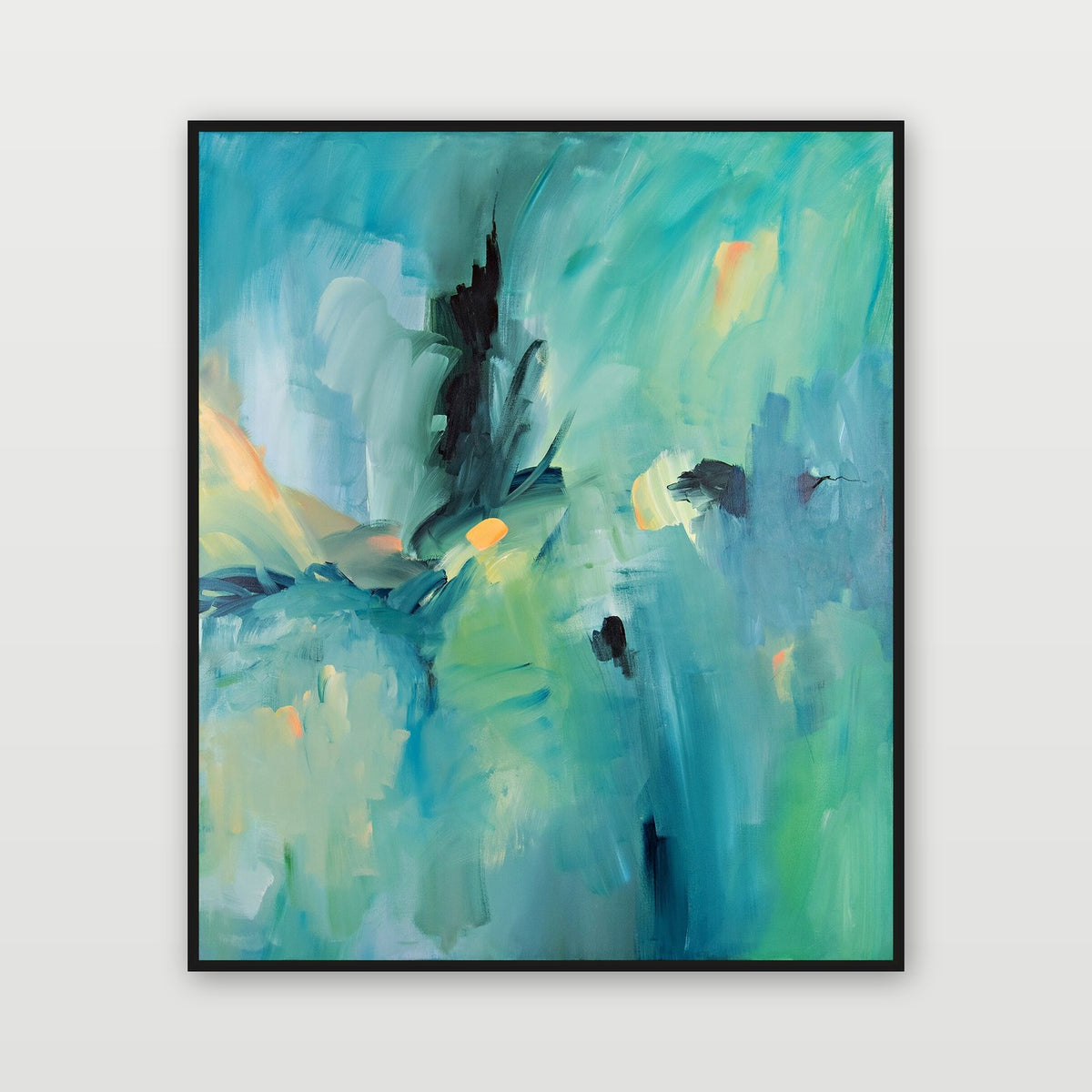 Be Still by Joanna Gilbert, shown in a black float frame