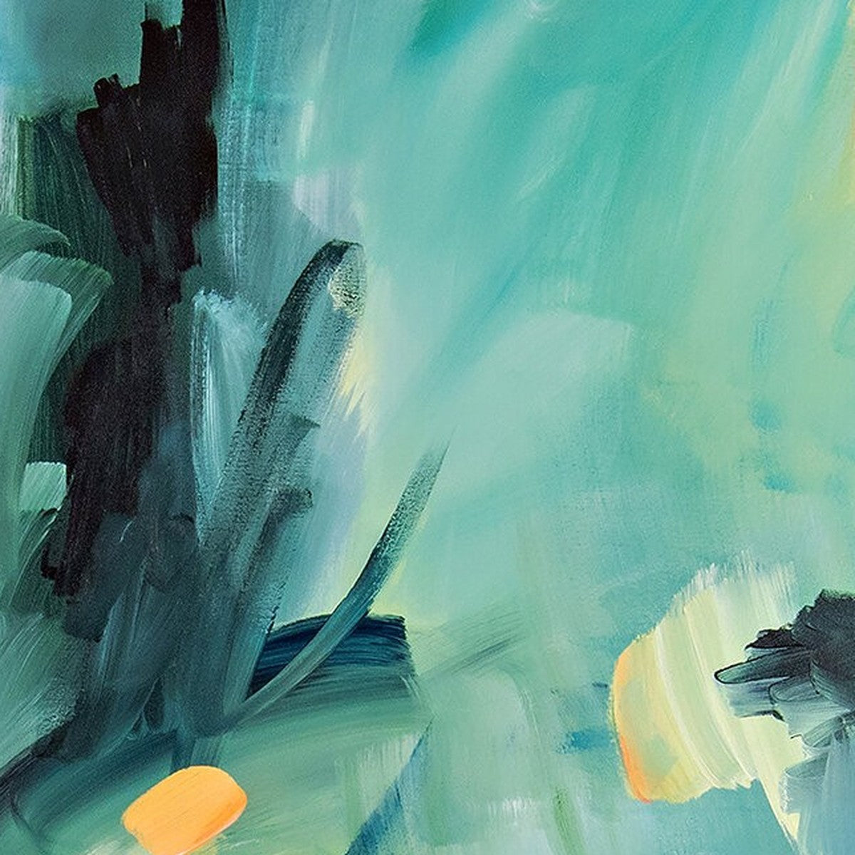 Be Still, original abstract painting by Joanna Gilbert, close detail of the brushwork