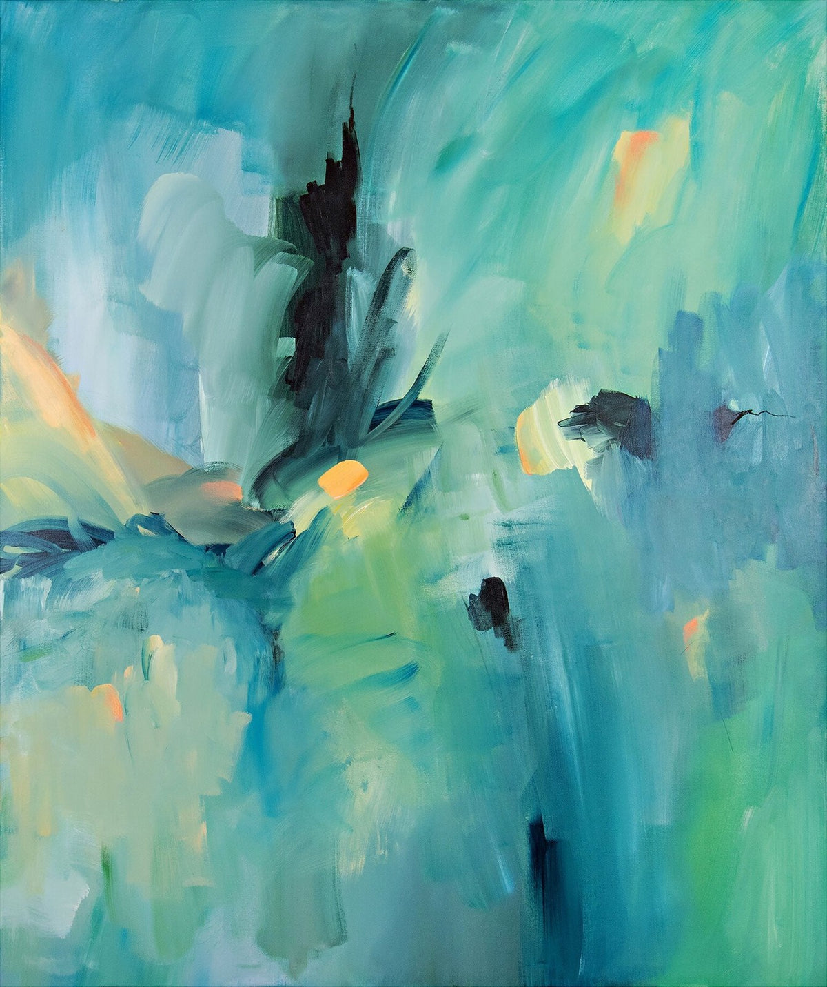 Be Still, original abstract painting by Joanna Gilbert, full view of the canvas