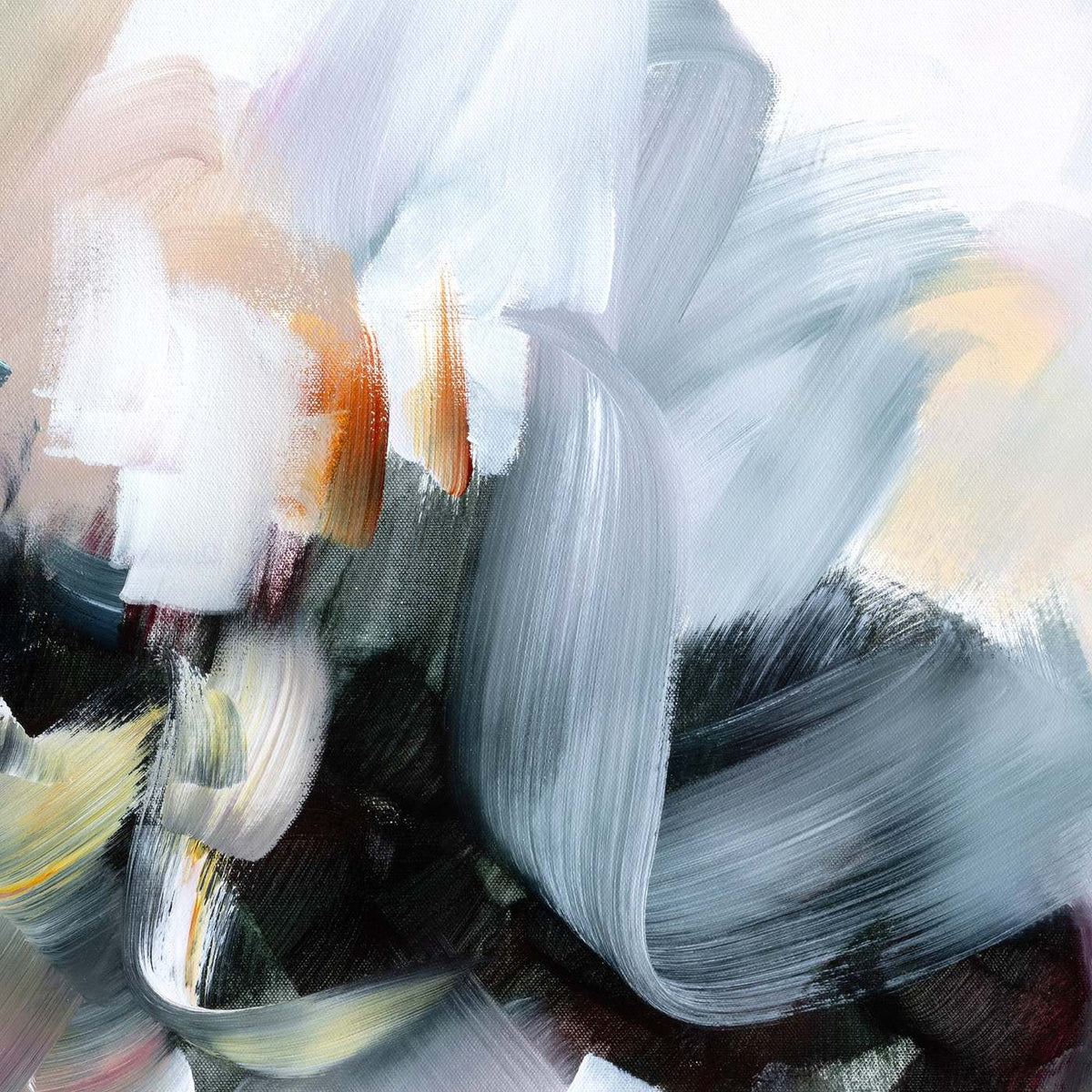 Celestial Rose 1, original abstract painting by Joanna Gilbert, close detail of the paint surface
