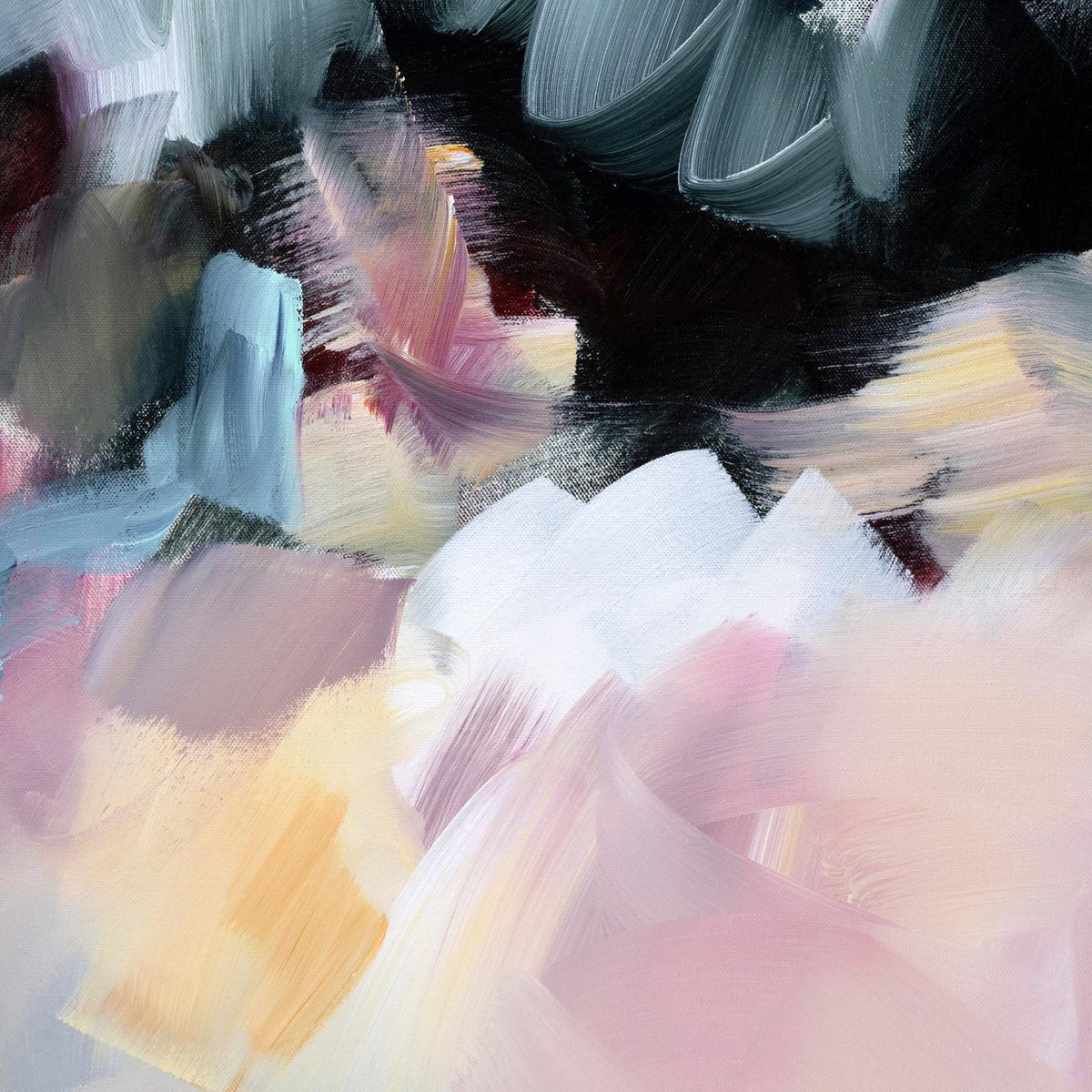 Celestial Rose 1, original abstract painting by Joanna Gilbert, detail of colour and texture