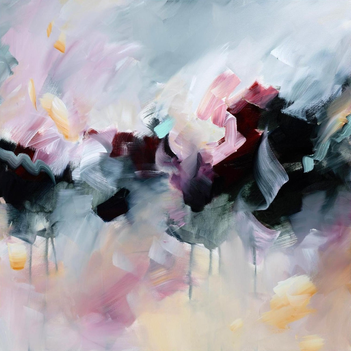 Celestial Rose 2, abstract painting by Joanna Gilbert