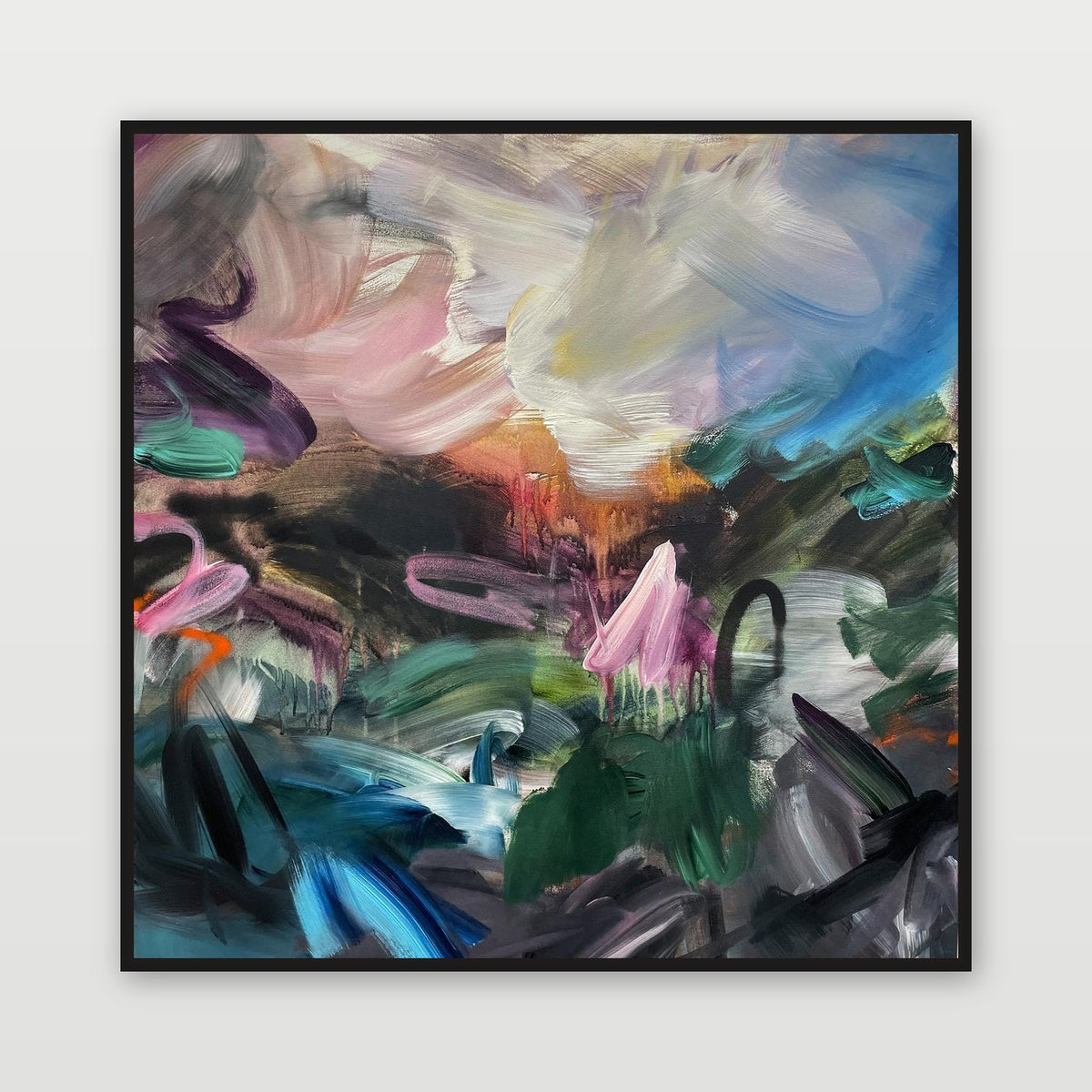 Changing Season by Joanna Gilbert, shown in a black float frame