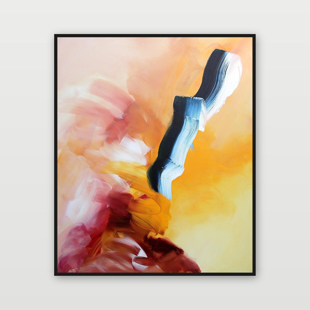 Extraordinary Times by Joanna Gilbert, shown in a black float frame