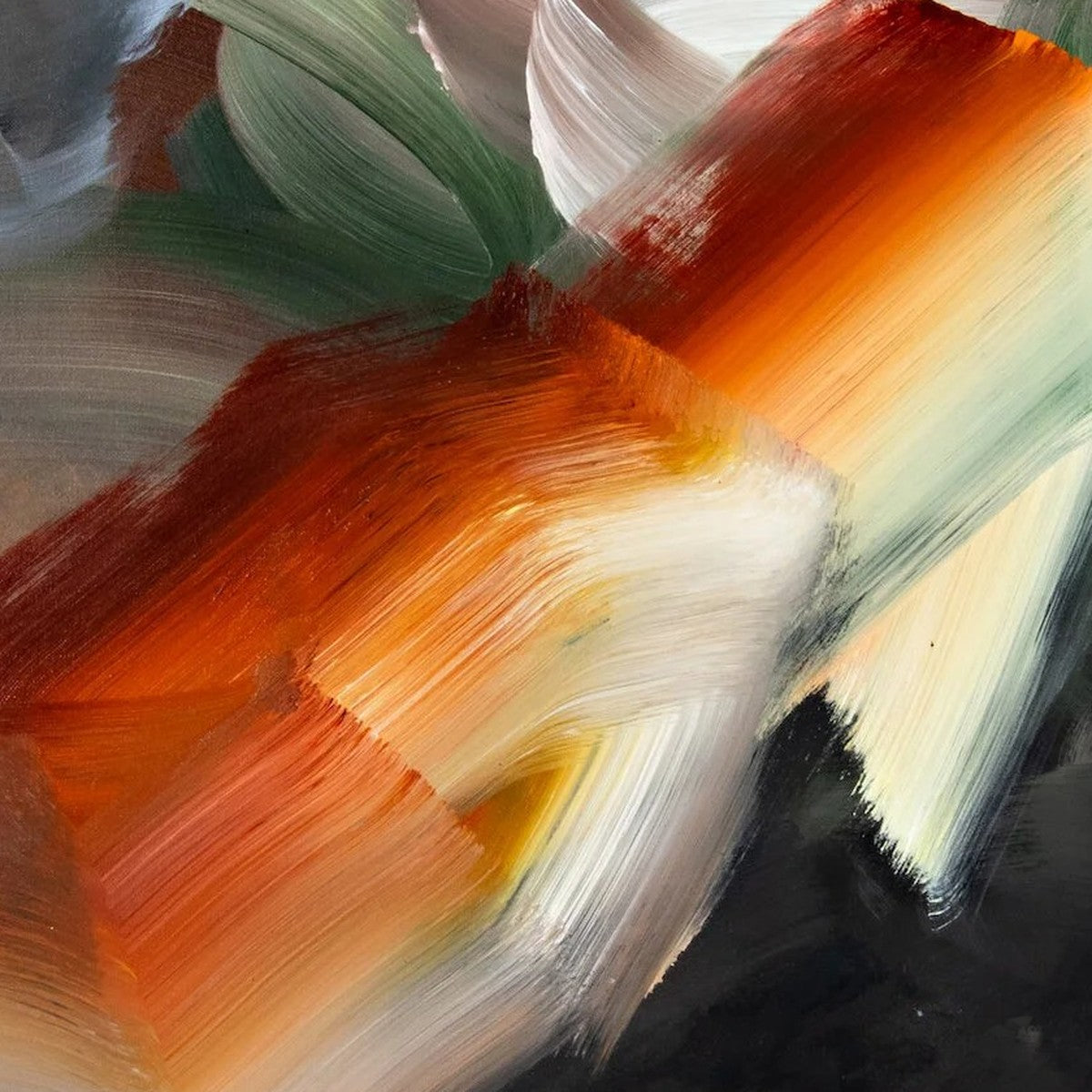 Freedom, original abstract painting by Joanna Gilbert, close detail of the brushwork