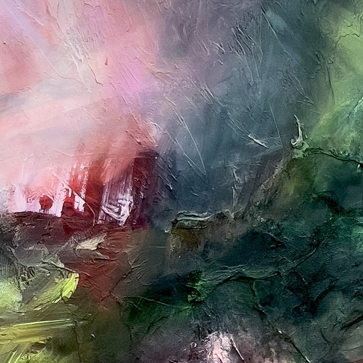 Illuminated Forest, close detail of the colour and texture
