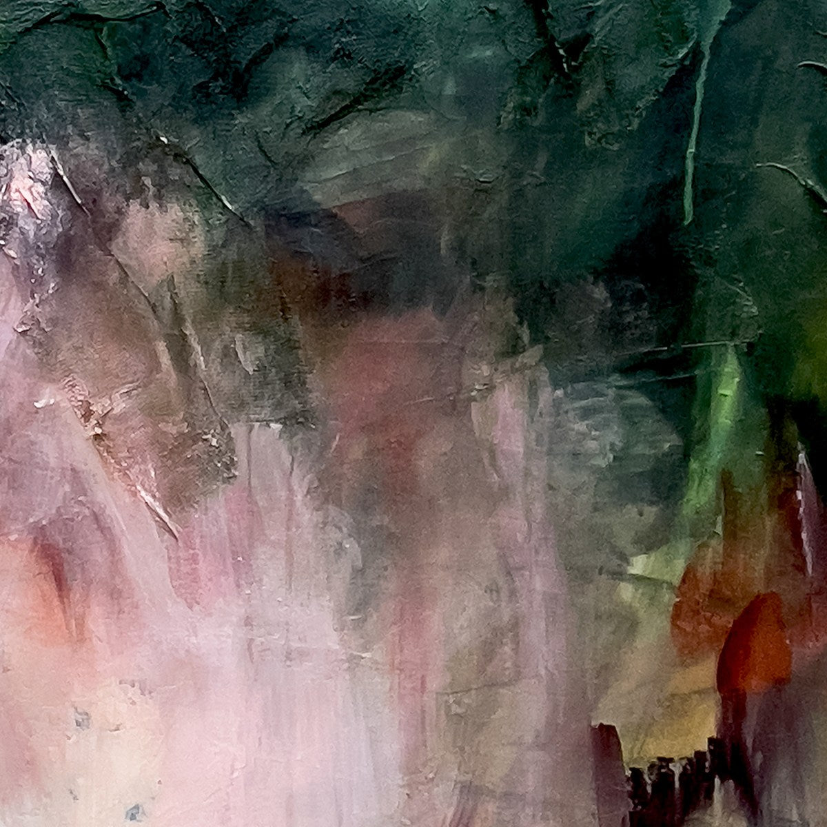 Illuminated Forest, close detail of the mark making