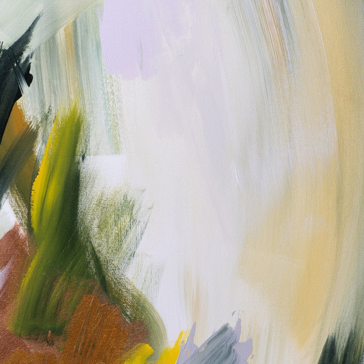 Brushwork and texture detail of Embracing the Unknown 1, an abstract canvas print by Joanna Gilbert.