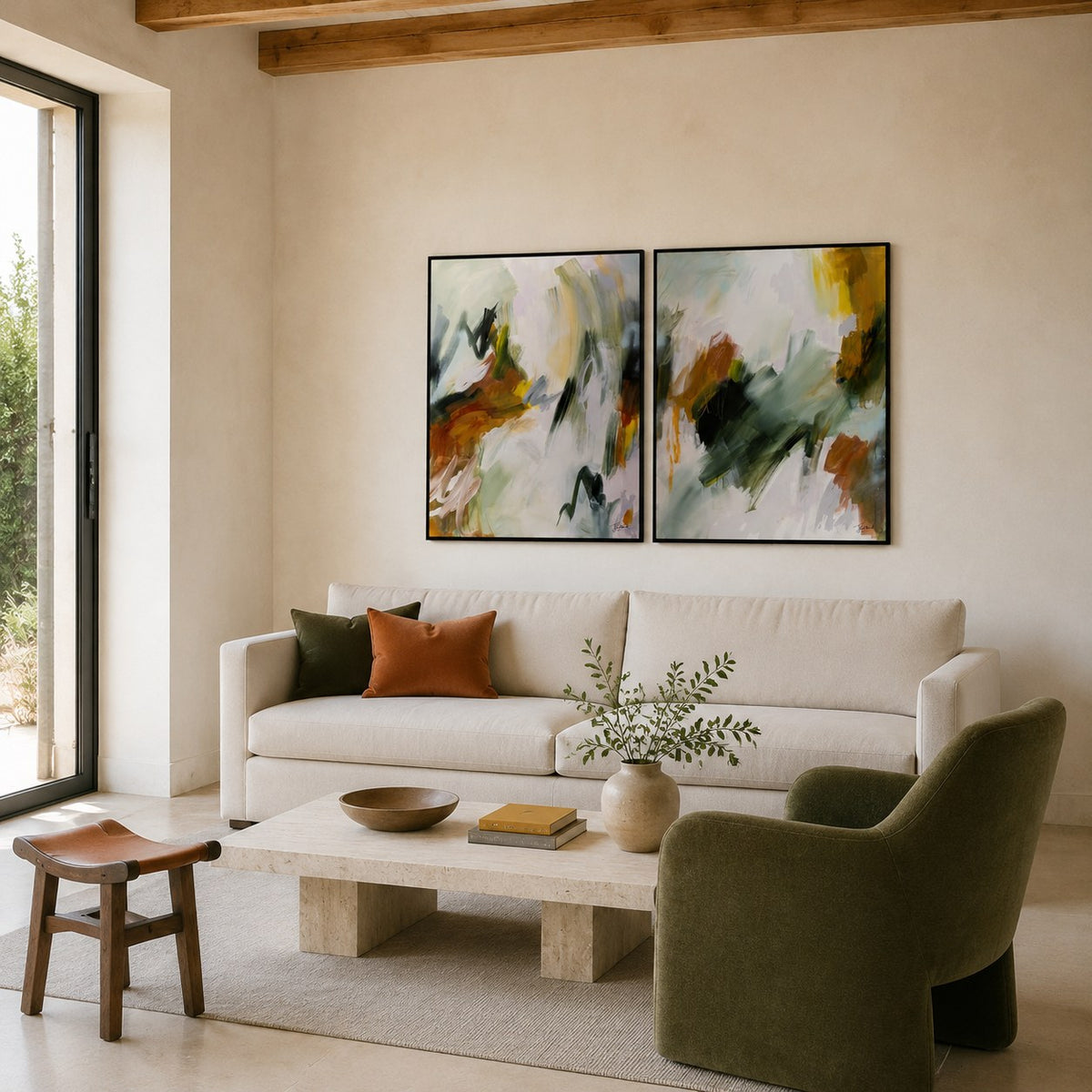Embracing the Unknown vertical pair, room mockup