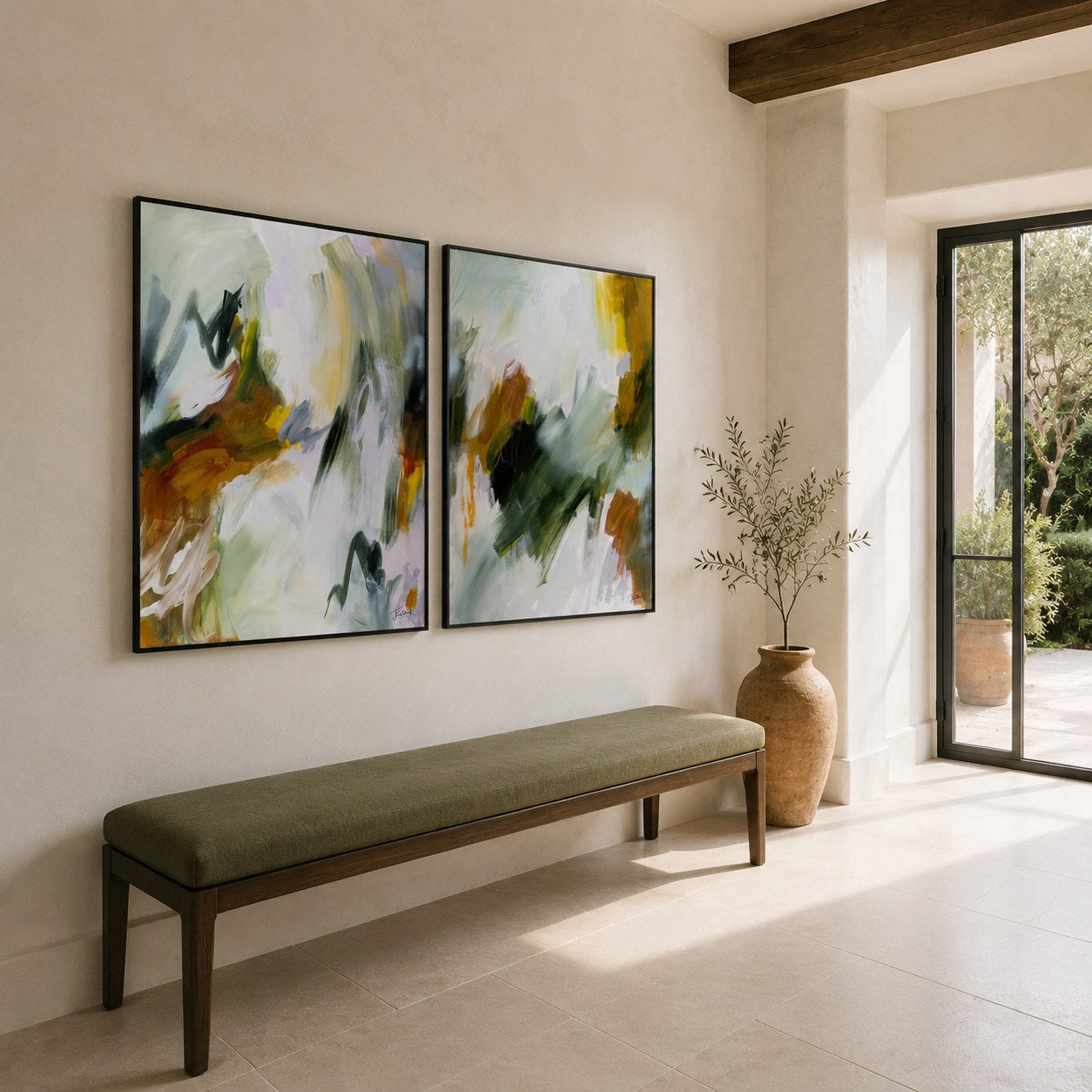 Embracing the Unknown vertical pair, room mockup