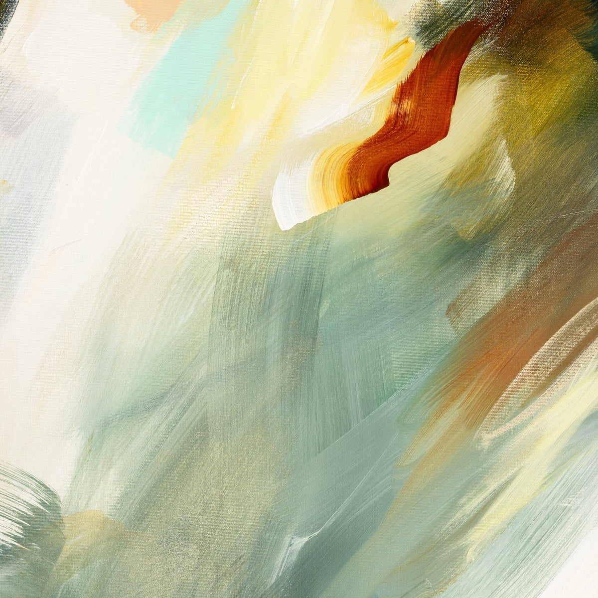 Close-up detail of Golden Drift 2, an abstract canvas print by Joanna Gilbert.