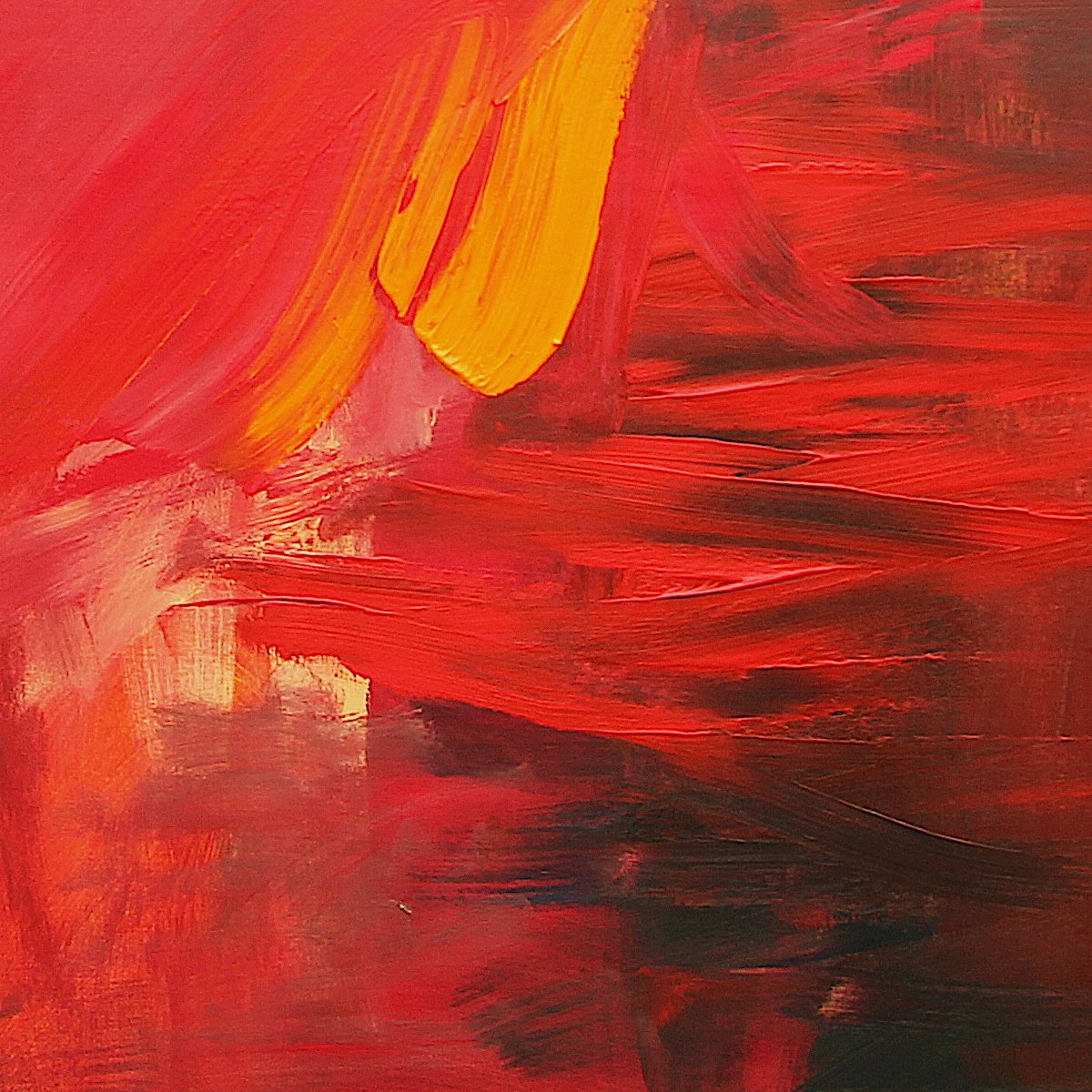 Living with Intensity, close detail of the brushwork