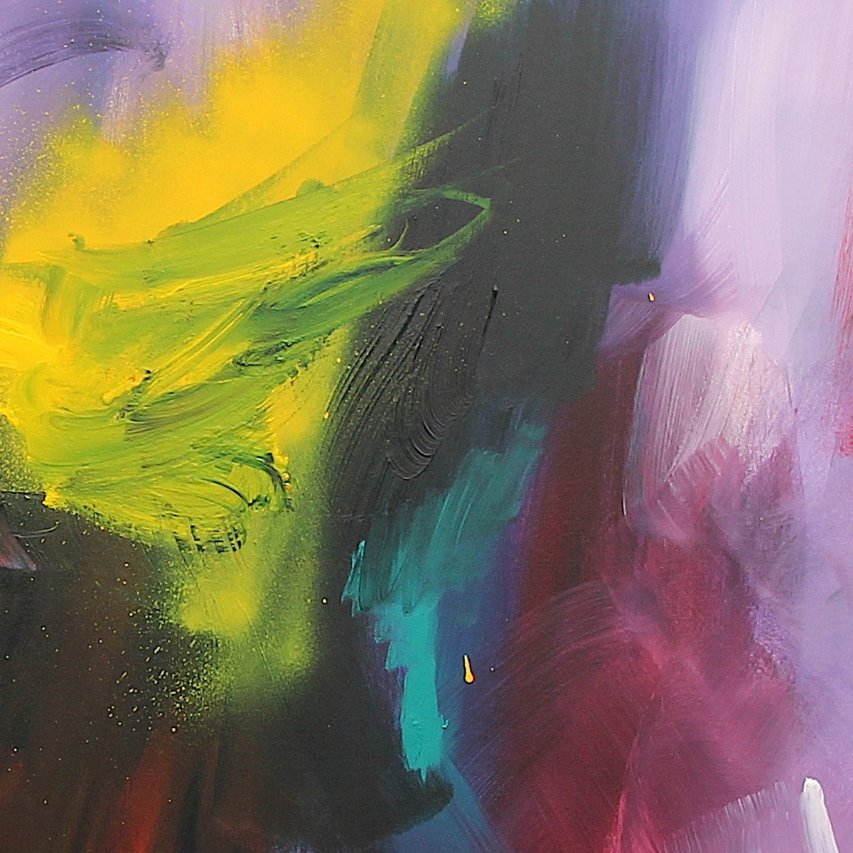 Living with Mystery, close detail of the brushwork