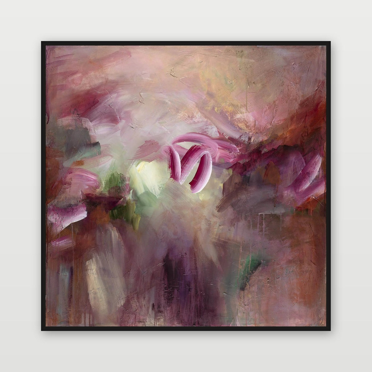 Refuge of Calm by Joanna Gilbert, shown in a black float frame
