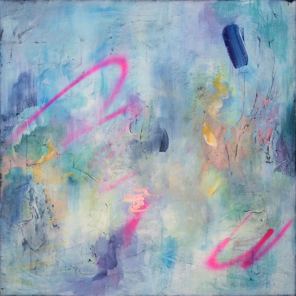 Sensation, original abstract painting by Joanna Gilbert, full view of the canvas