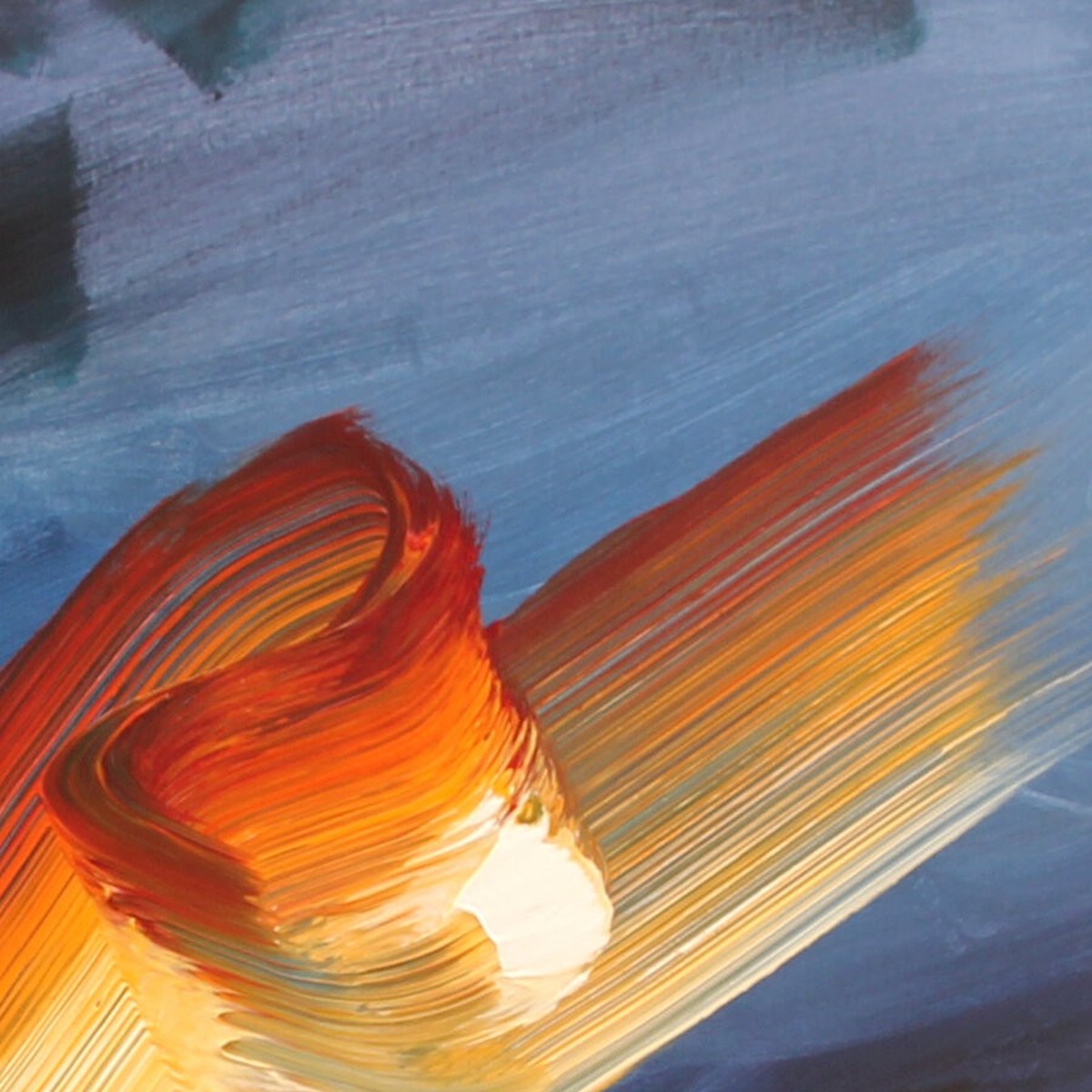 Spark, original abstract painting by Joanna Gilbert, close detail of the mark making