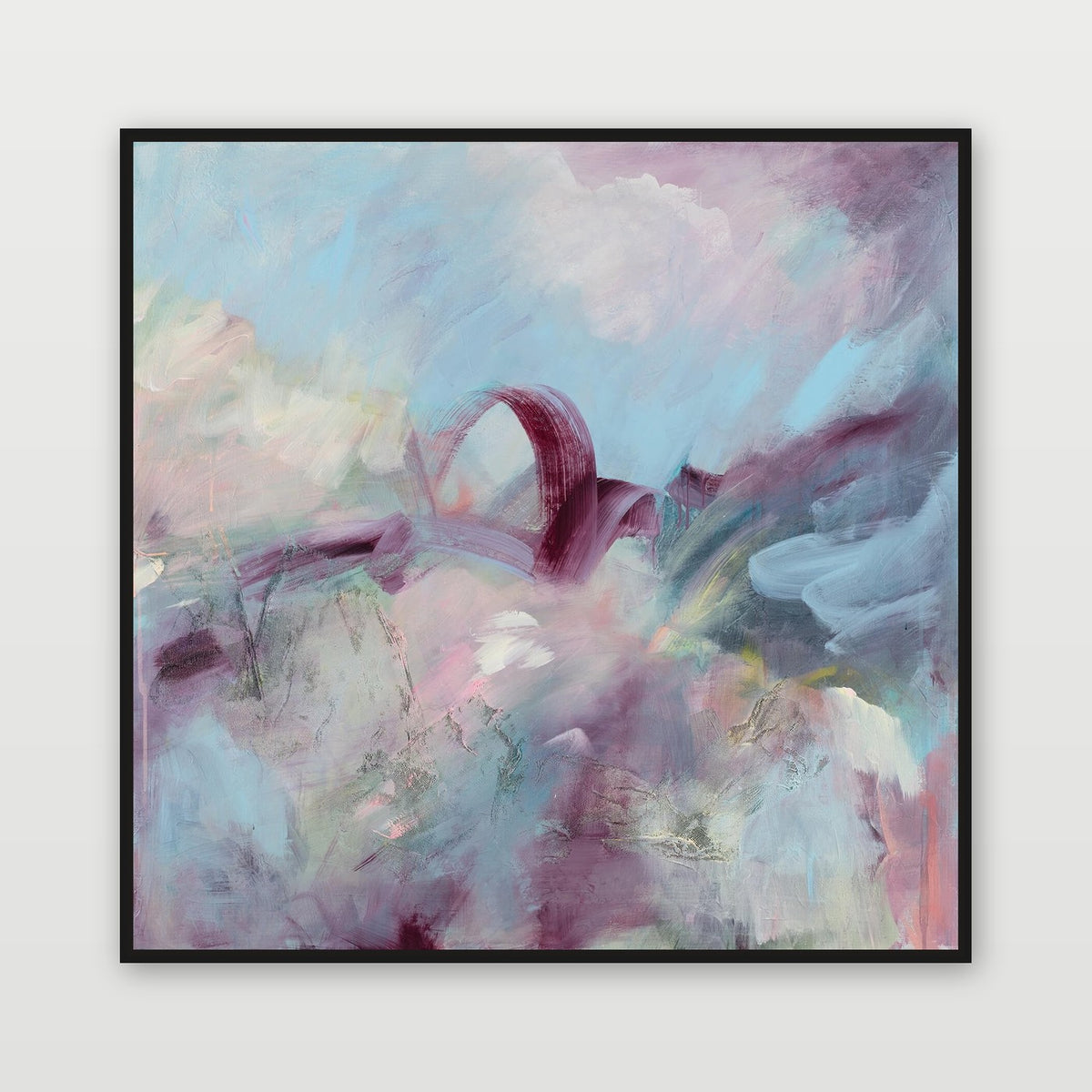 Spring is in the Air by Joanna Gilbert, shown in a black float frame