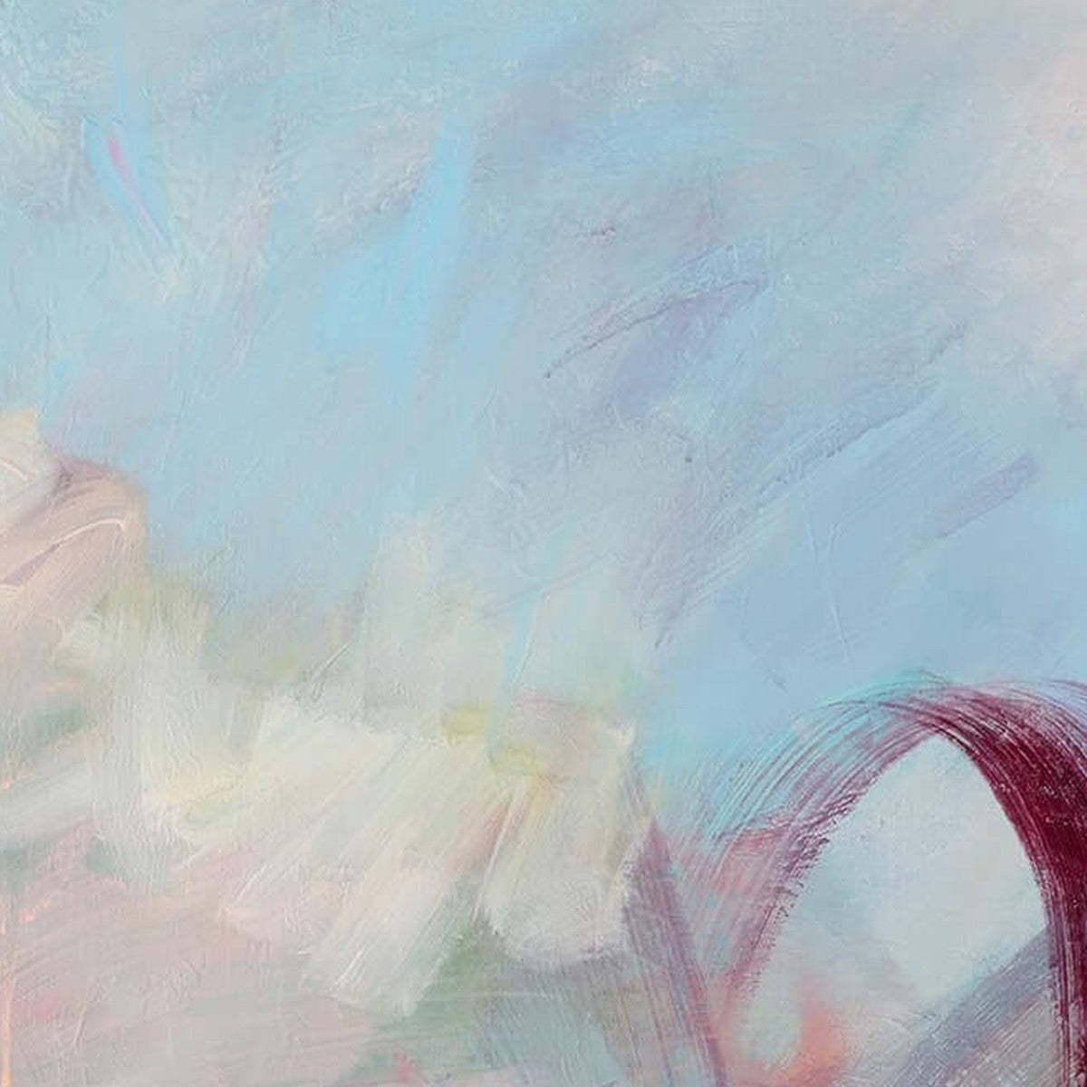 Spring is in the Air, original abstract painting by Joanna Gilbert, close detail of the mark making