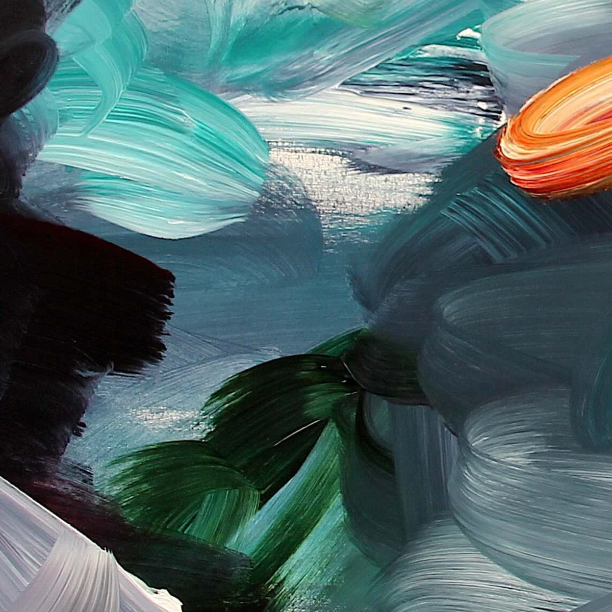The Inner Flame, close detail of the brushwork