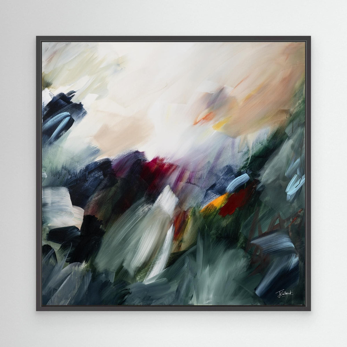 The Turning Point 2 abstract canvas print in a black floating frame