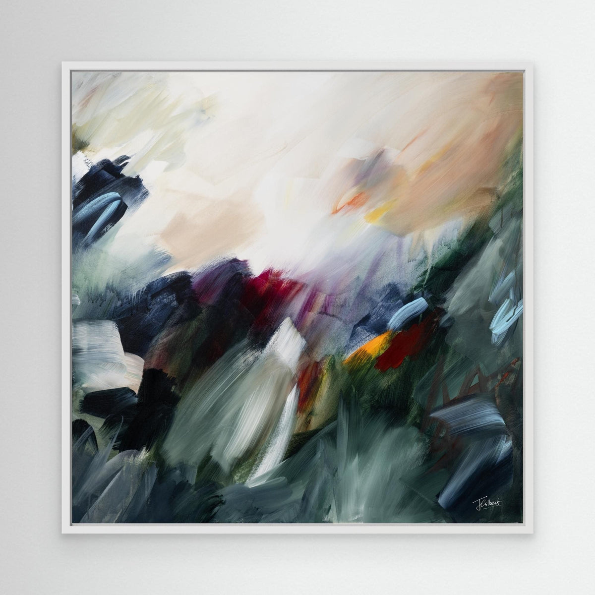 The Turning Point 2 abstract canvas print in a white floating frame