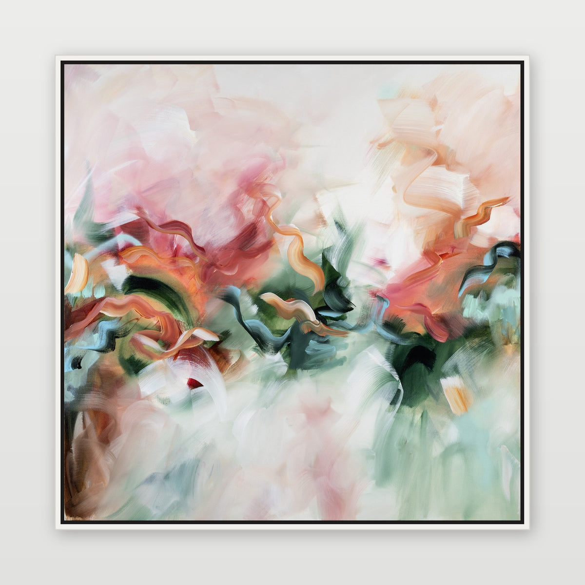 Whispers in the Forest 2 by Joanna Gilbert, shown in a white float frame